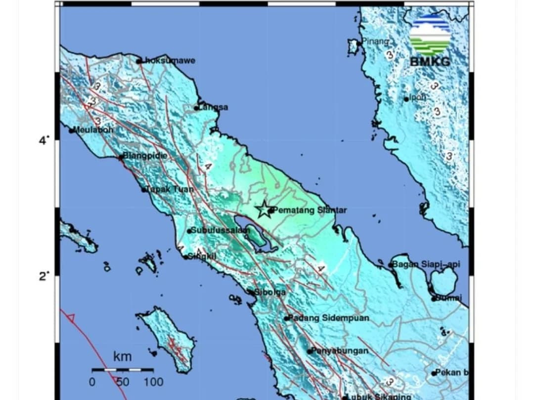 Gempa M 6,4 Guncang Simalungun, Tak Berpotensi Tsunami