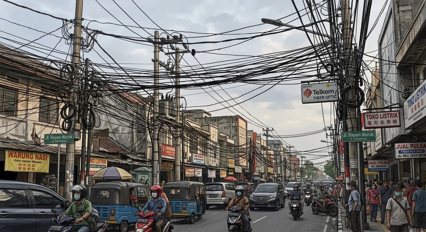 Pemprov DKI Laksanakan Penataan Kabel Semrawut di 5 Wilayah Setiap Pekan