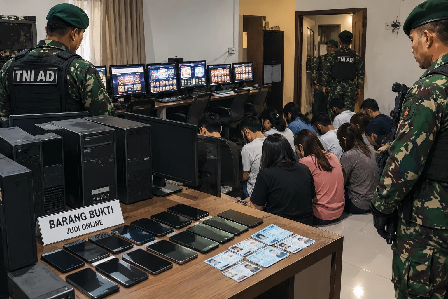 Perumahan TNI di Cijantung Diduga Jadi Markas Judi Online, 11 Orang Diamankan